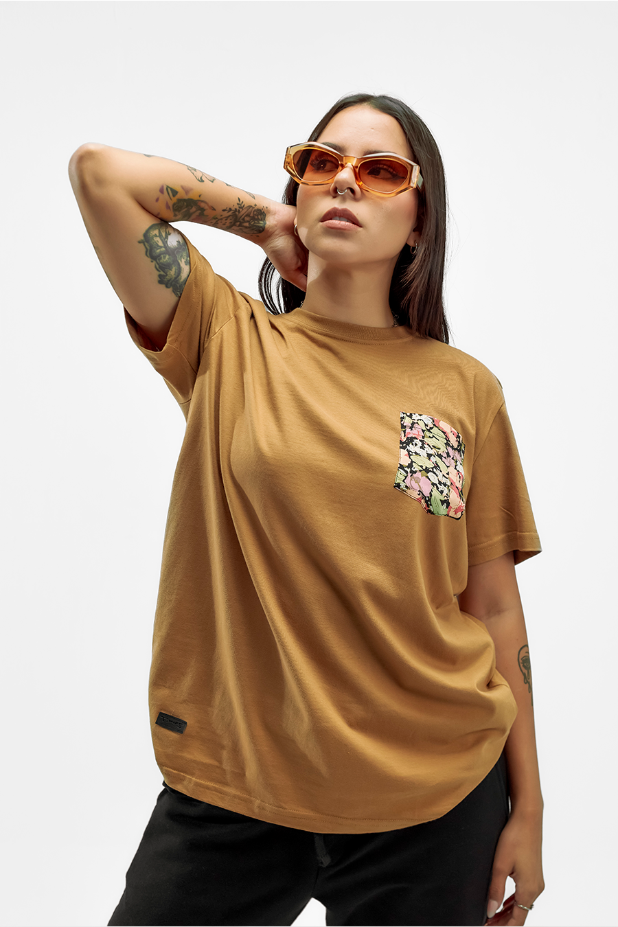 Paint Pocket Tee - Camel