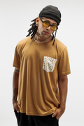 Flowers Pocket Tee - Camel