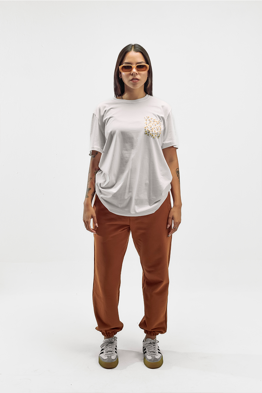 Flowers Pocket Tee - Blanco